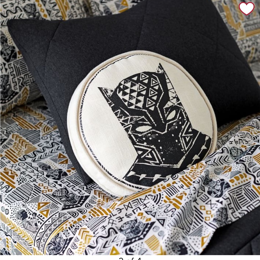 Black Panther Round Pillow | PB Teen + Marvel Exclusive Collectors Item